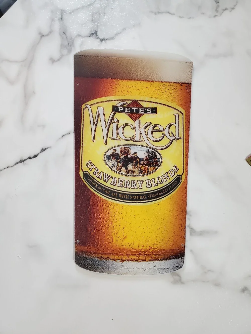 4 Vintage Pete's Wicked Signs Strawberry Blonde, Summer, Oktoberfest & Winter